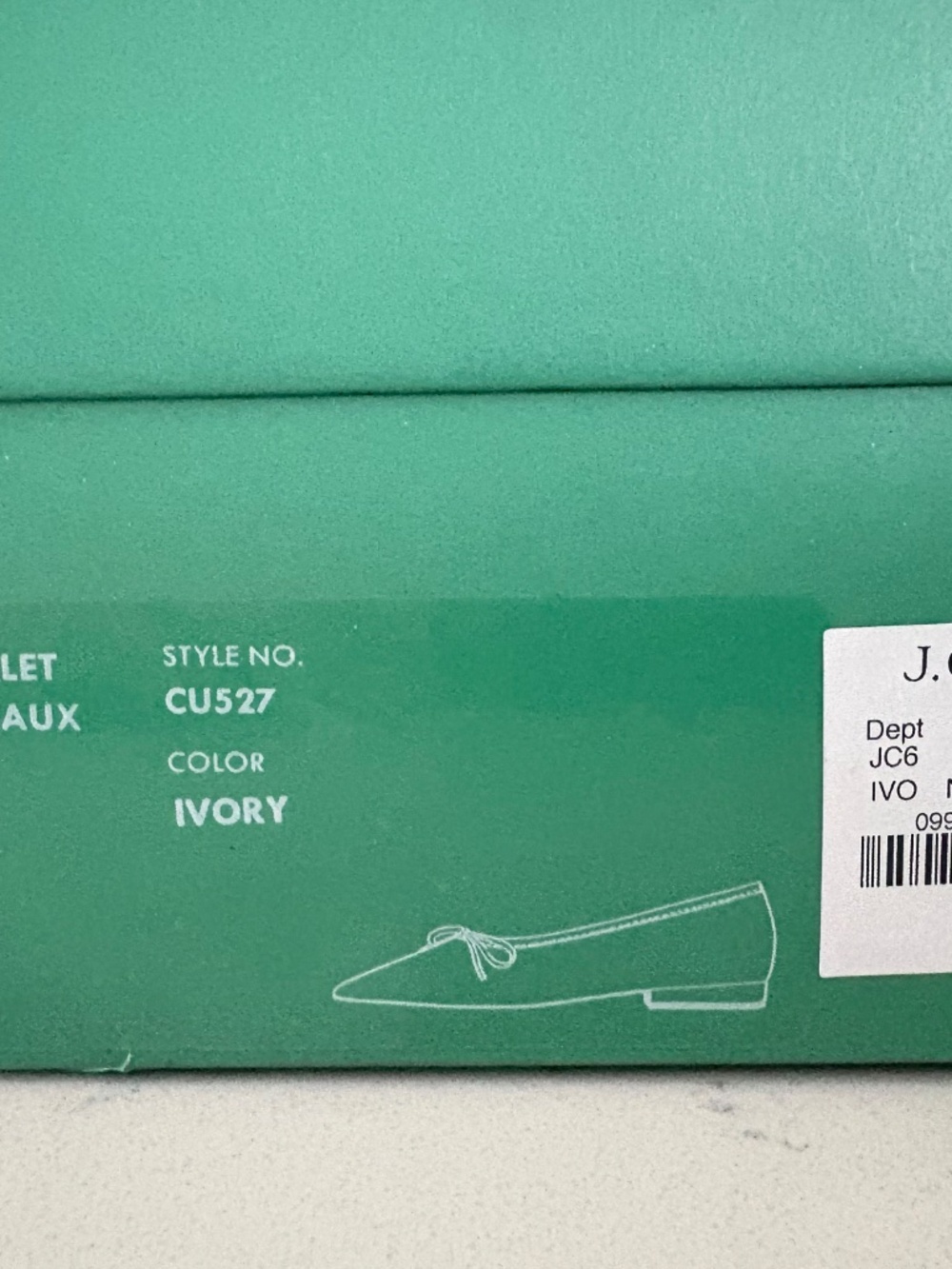 New in Box J Crew Sophie woven ballet flats - Ivory - Picture 4 of 6